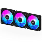 Gigabyte AORUS EZ Chain Fan 120 Ice 120mm ARGB Fans with Easy Daisy - Chain Setup 3 - Pack Black - FIXgenie